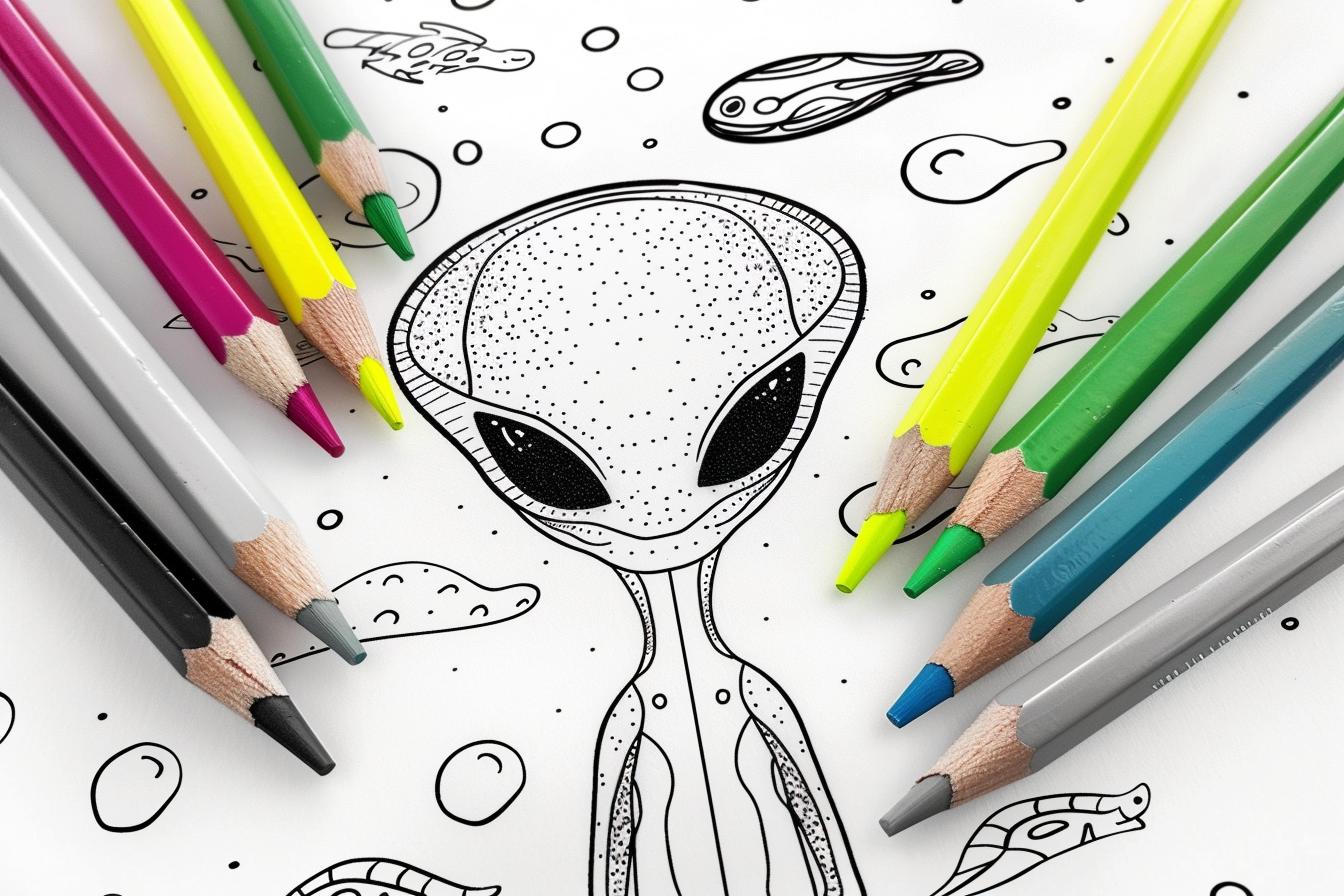 Alien Coloring Pages Free Printable PDF Alien Coloring Pages