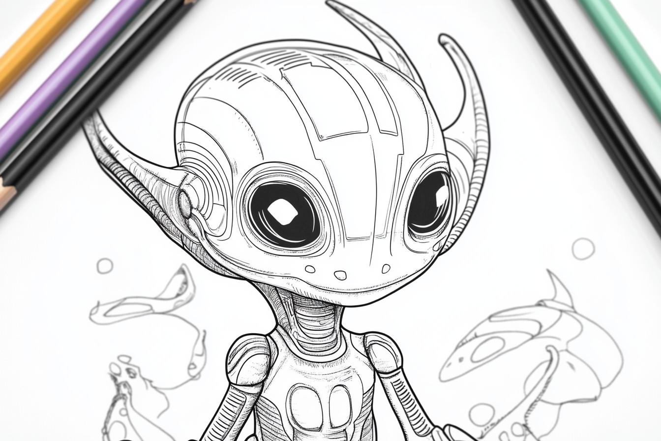 Aliens Coloring Pages Free Printable PDF Aliens Coloring Pages