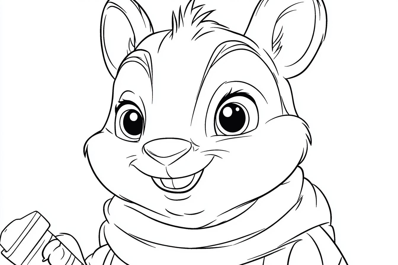 Alvin And The Chipmunks Coloring Pages Free Printable PDF Alvin And The Chipmunks Coloring Pages