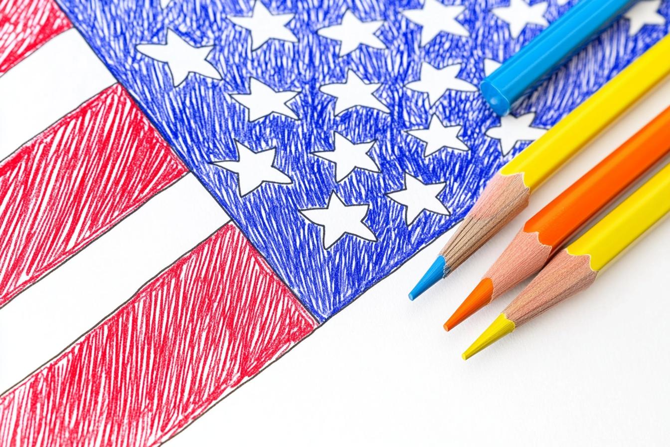 American Flag Coloring Pages Free Printable PDF American Flag Coloring Pages