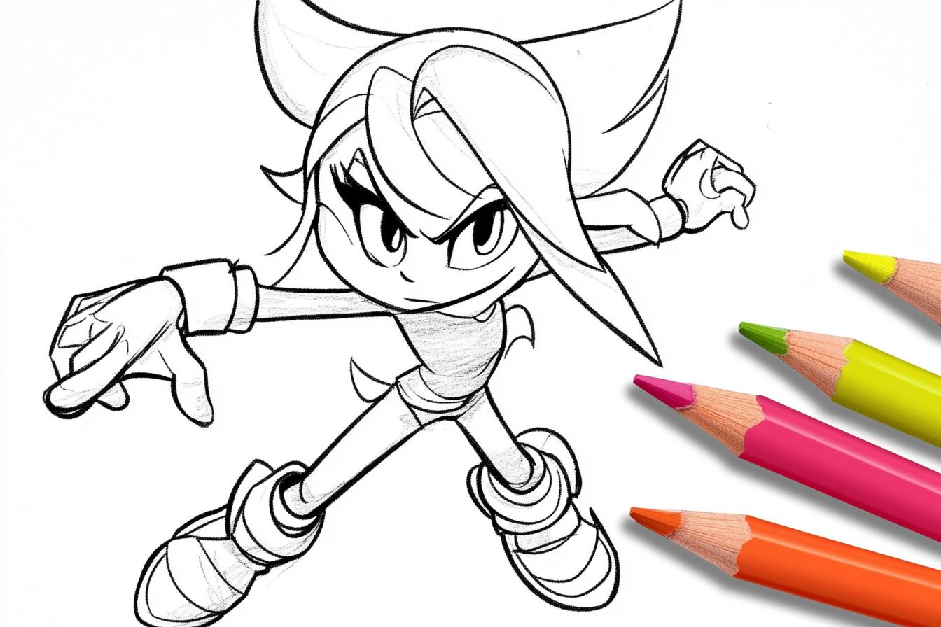 Free Printable PDF Amy Rose Coloring Pages