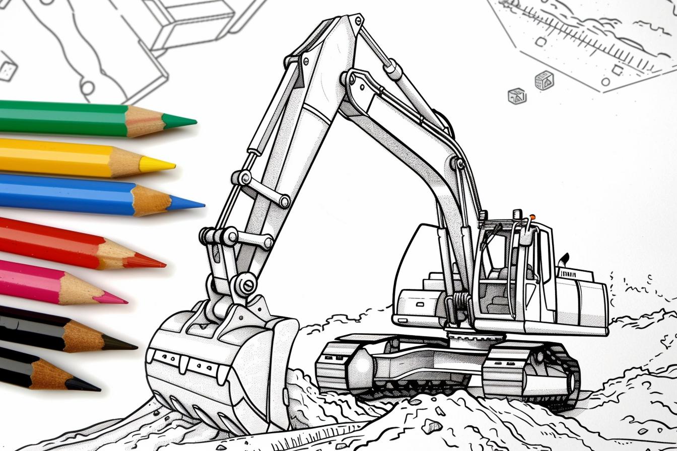 Backhoe Coloring Page Free Printable PDF Backhoe Coloring Page