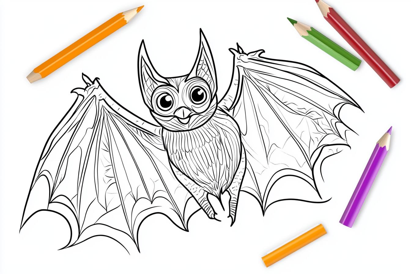 Bat Coloring Pages Free Printable PDF Bat Coloring Pages
