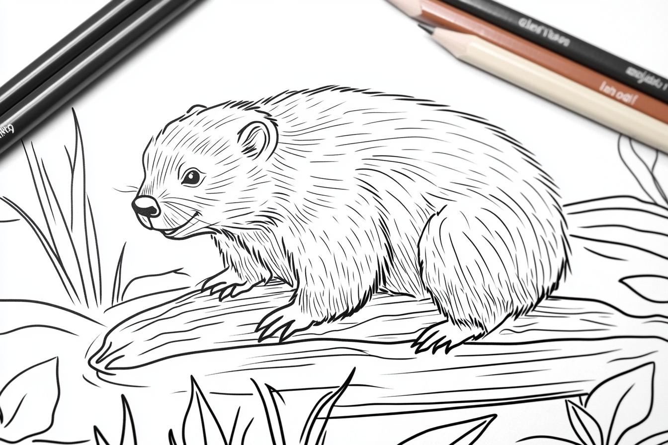 Beaver Coloring Pages Free Printable PDF Beaver Coloring Pages