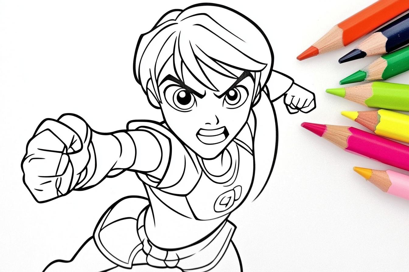 Ben 10 Coloring Pages Free Printable PDF Ben 10 Coloring Pages