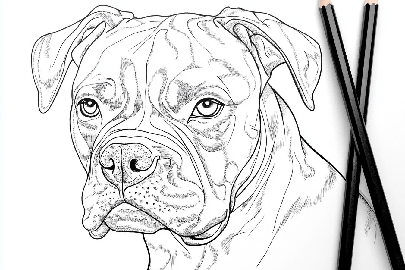 Free Printable PDF Boxer Coloring Pages
