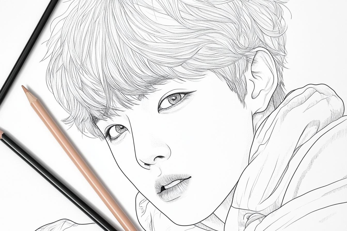 Free Printable PDF Bts Coloring Pages