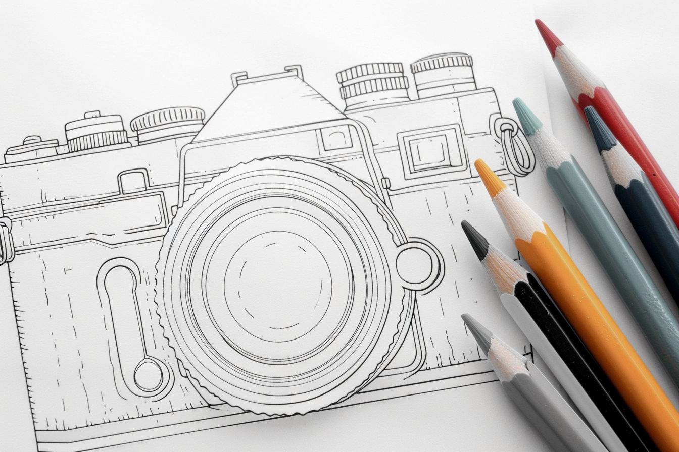 Camera Coloring Pages Free Printable PDF Camera Coloring Pages