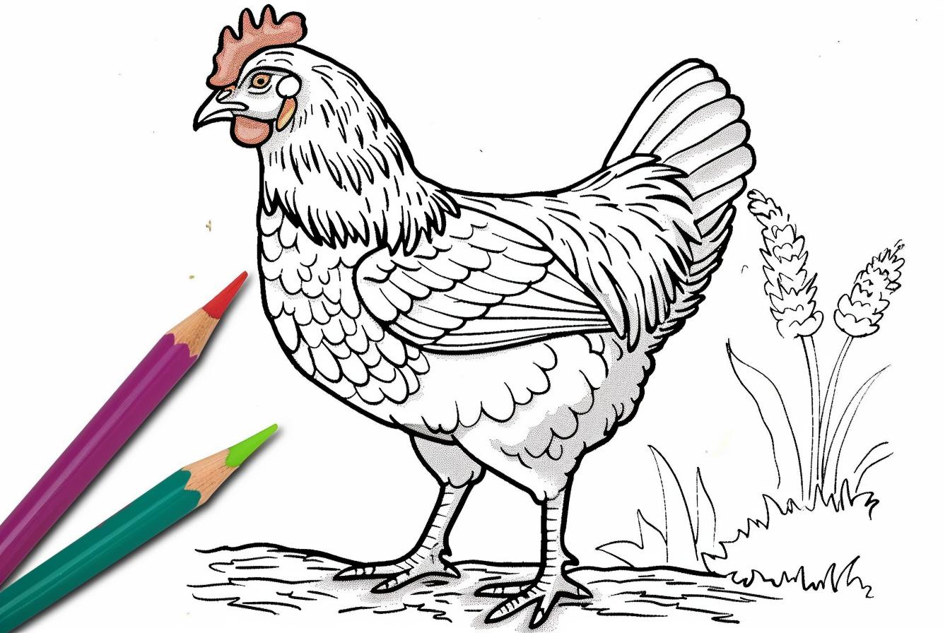 Chicken Coloring Pages Free Printable PDF Chicken Coloring Pages