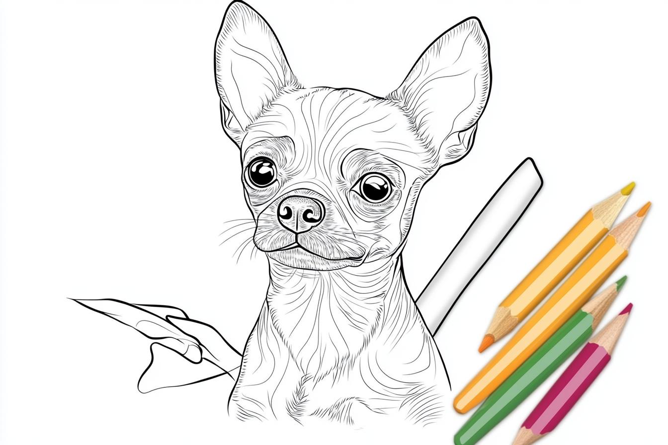 Chihuahua Coloring Pages Free Printable PDF Chihuahua Coloring Pages