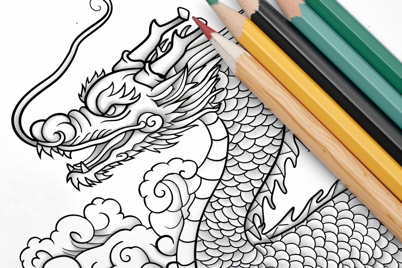 Chinese Dragon Coloring Pages Free Printable PDF Chinese Dragon Coloring Pages