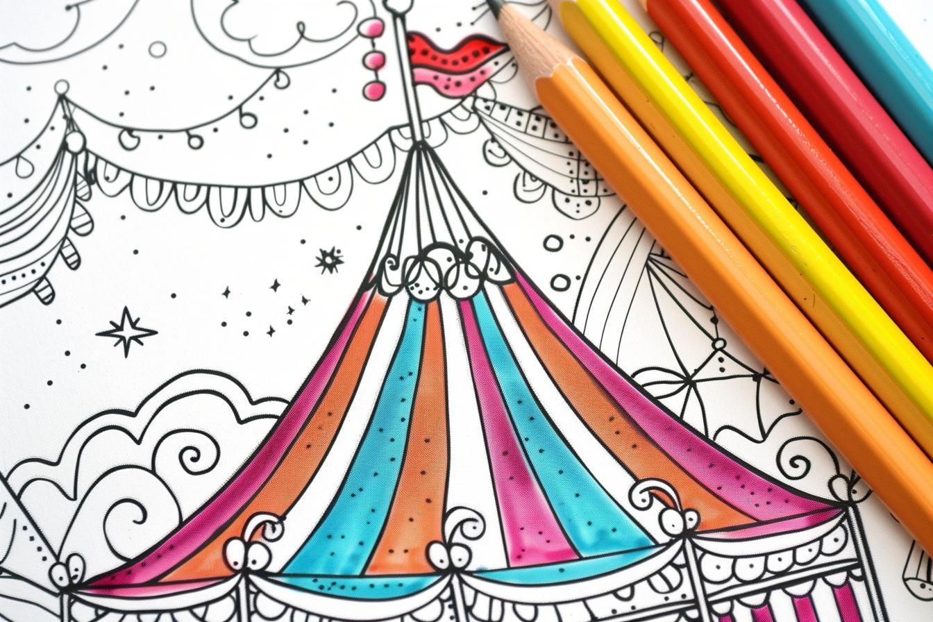 Circus Carnival Coloring Pages Free Printable PDF Circus Carnival Coloring Pages