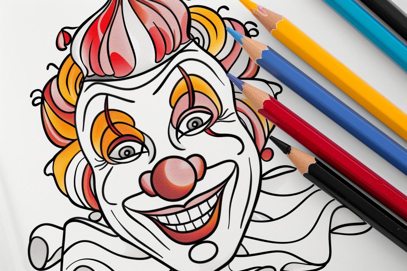 Circus Clown Coloring Pages Free Printable PDF Circus Clown Coloring Pages