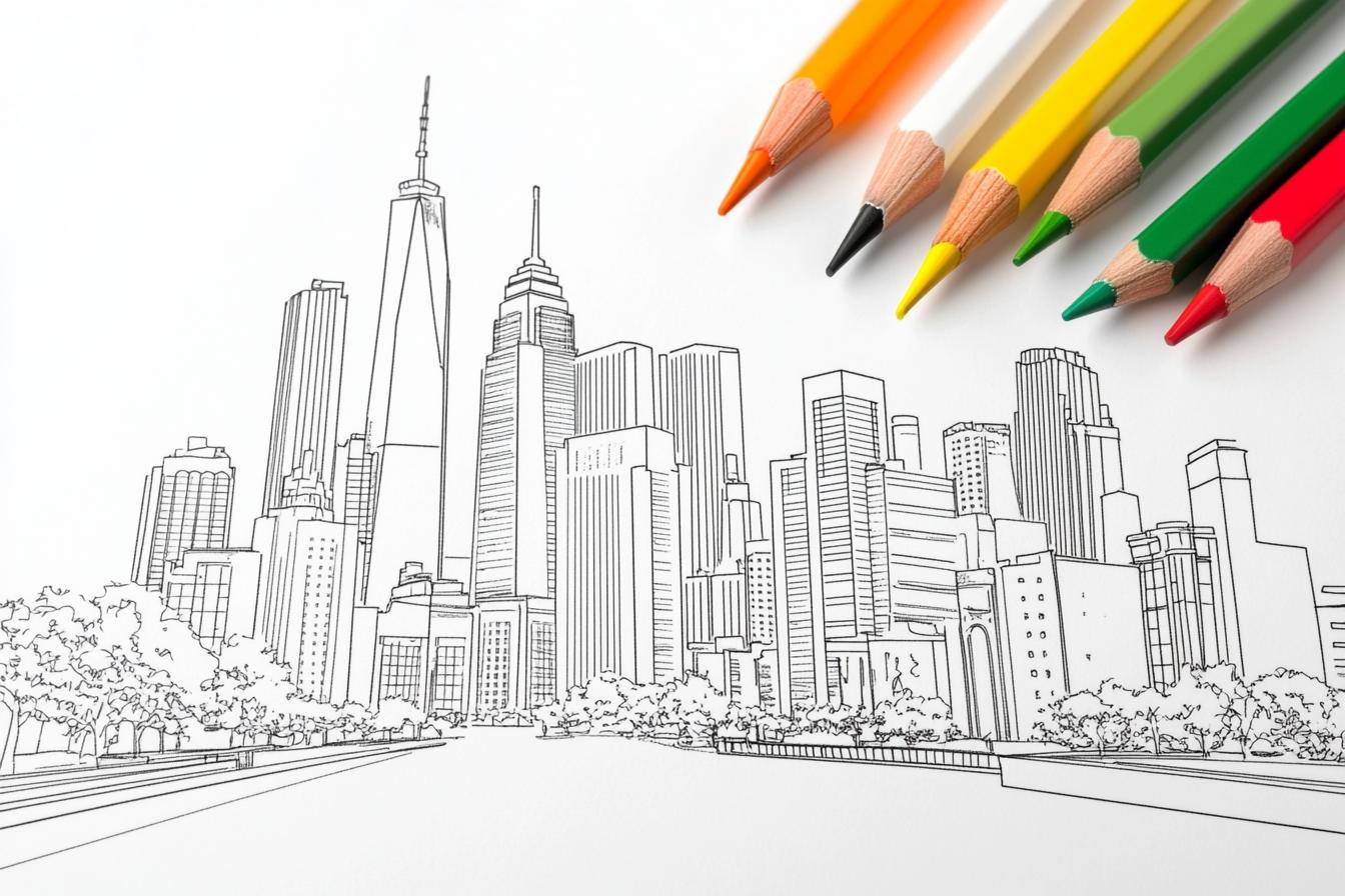 City Coloring Pages Free Printable PDF City Coloring Pages
