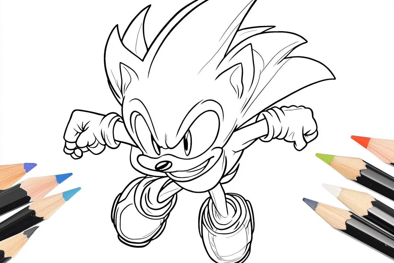 Free Printable PDF Classic Sonic Coloring Pages