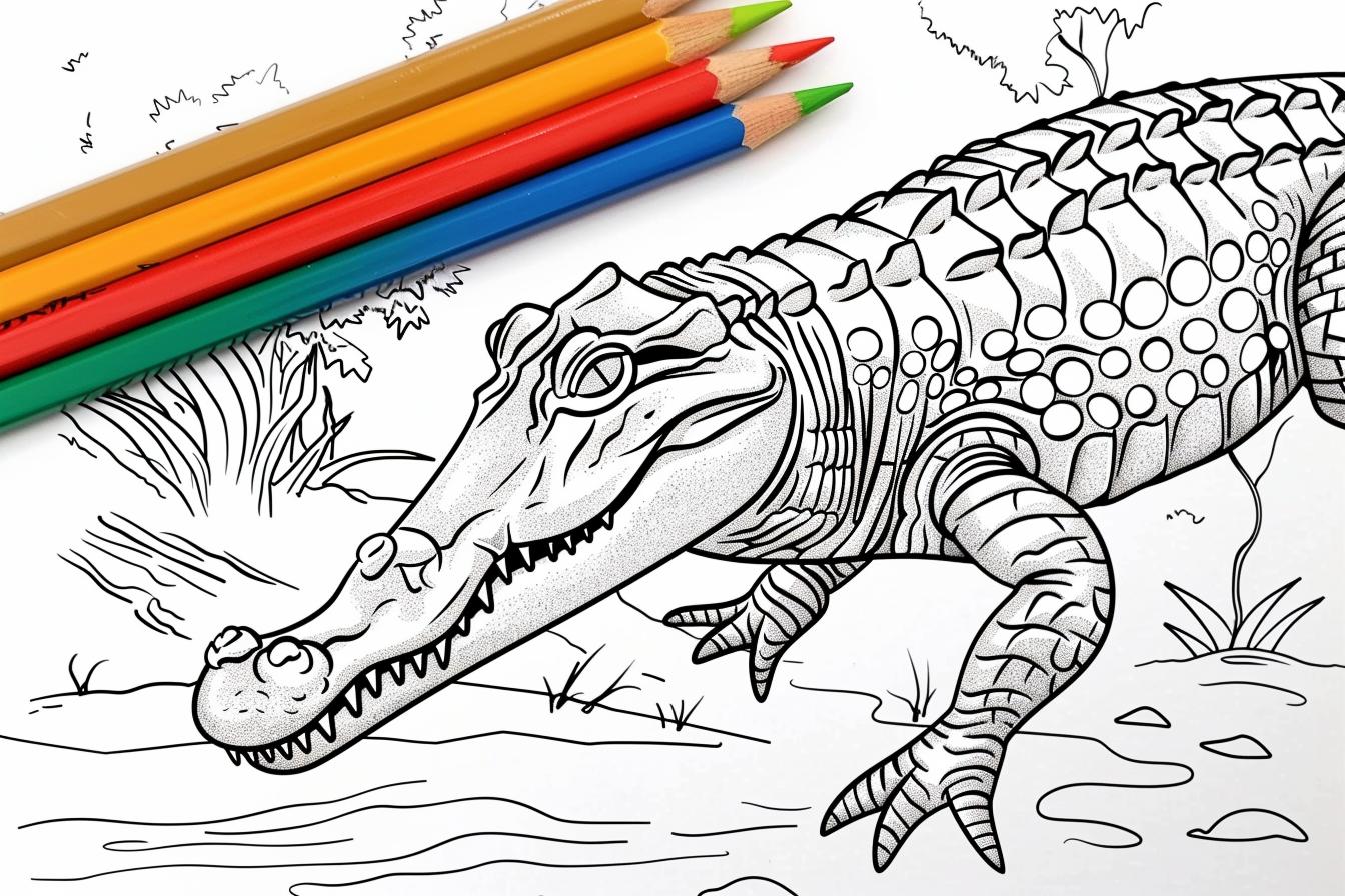 Crocodile Coloring Pages Free Printable PDF Crocodile Coloring Pages