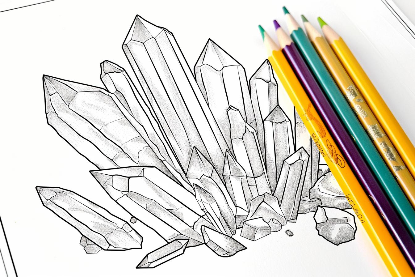 Crystal Coloring Pages Free Crystal Coloring Pages