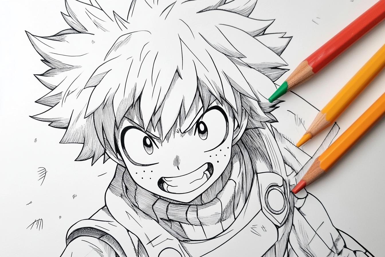 Free Printable PDF Deku Coloring Pages