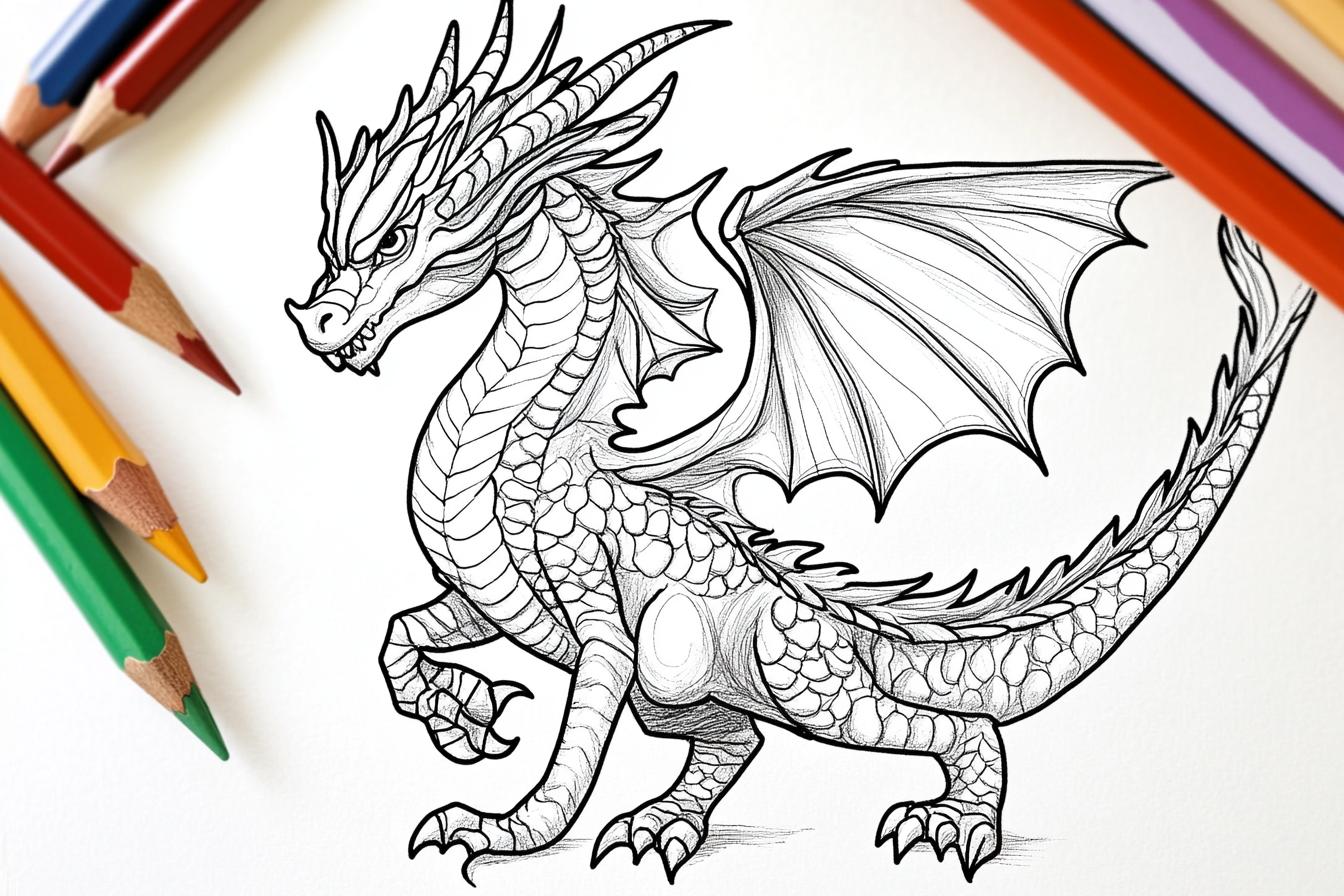 Dragon Coloring Pages Free Printable PDF Dragon Coloring Pages