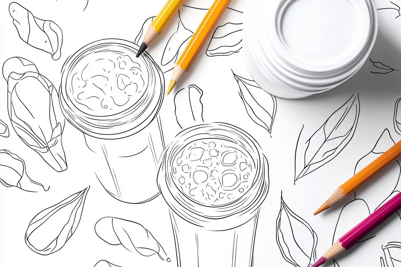 Free Printable PDF Drink Coloring Pages