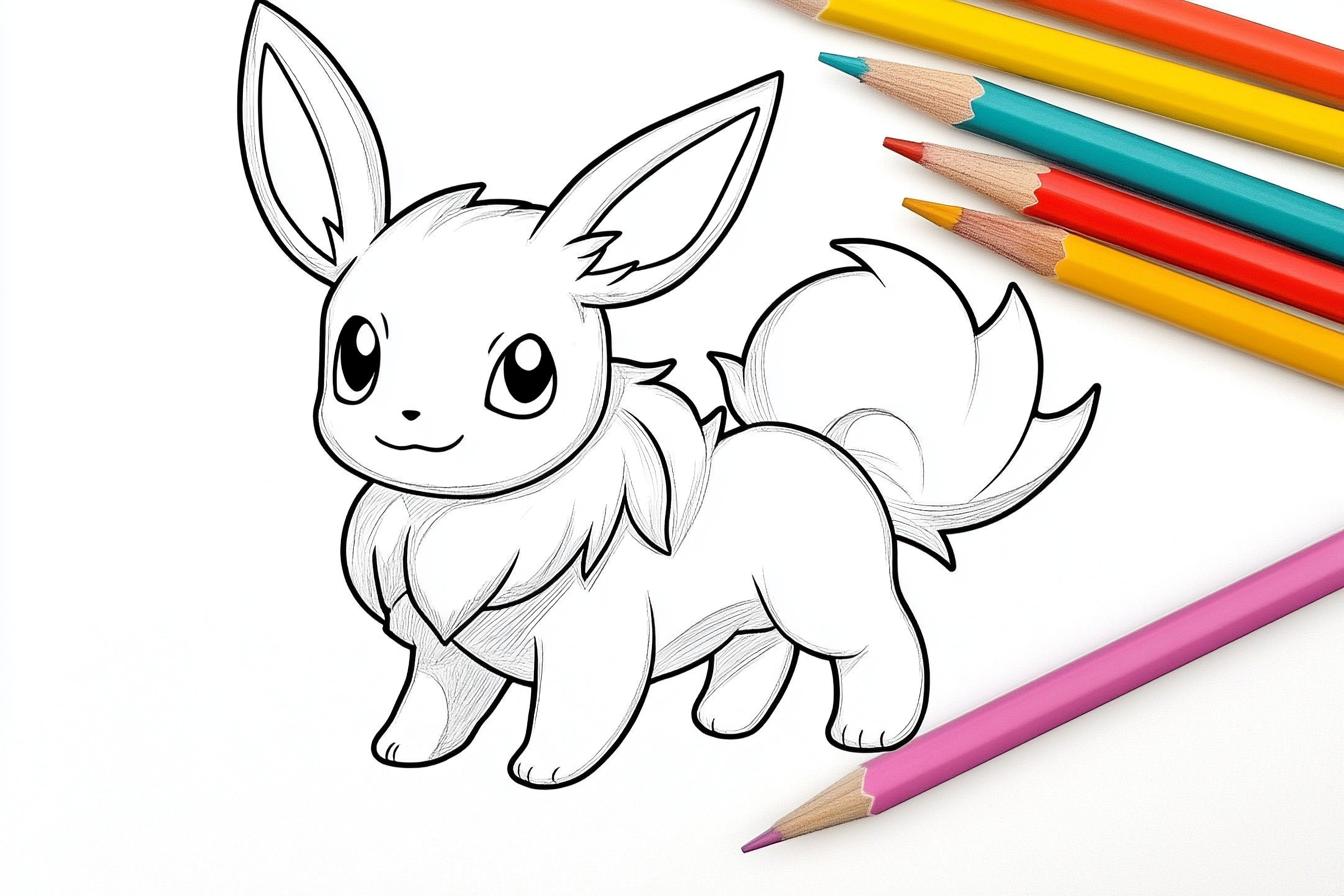 Free Printable PDF Eevee Coloring Pages