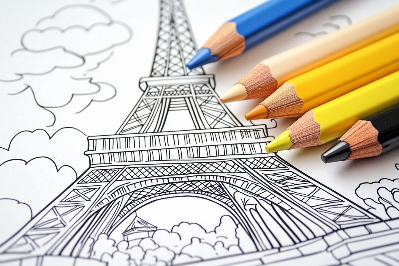 Eiffel Tower Coloring Pages Free Printable PDF Eiffel Tower Coloring Pages