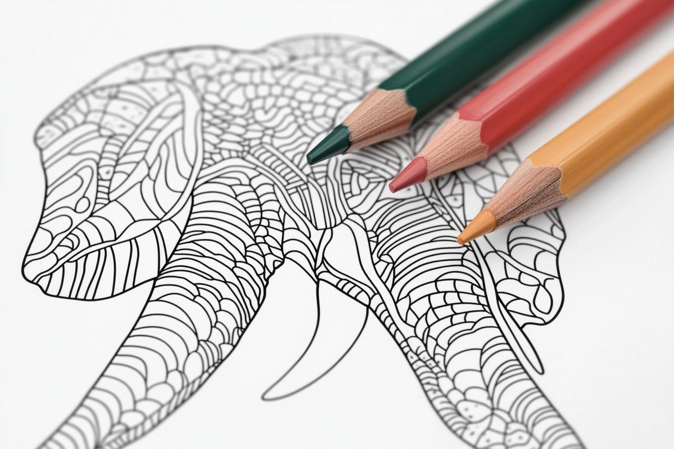 Free Printable PDF Elephant Coloring Pages