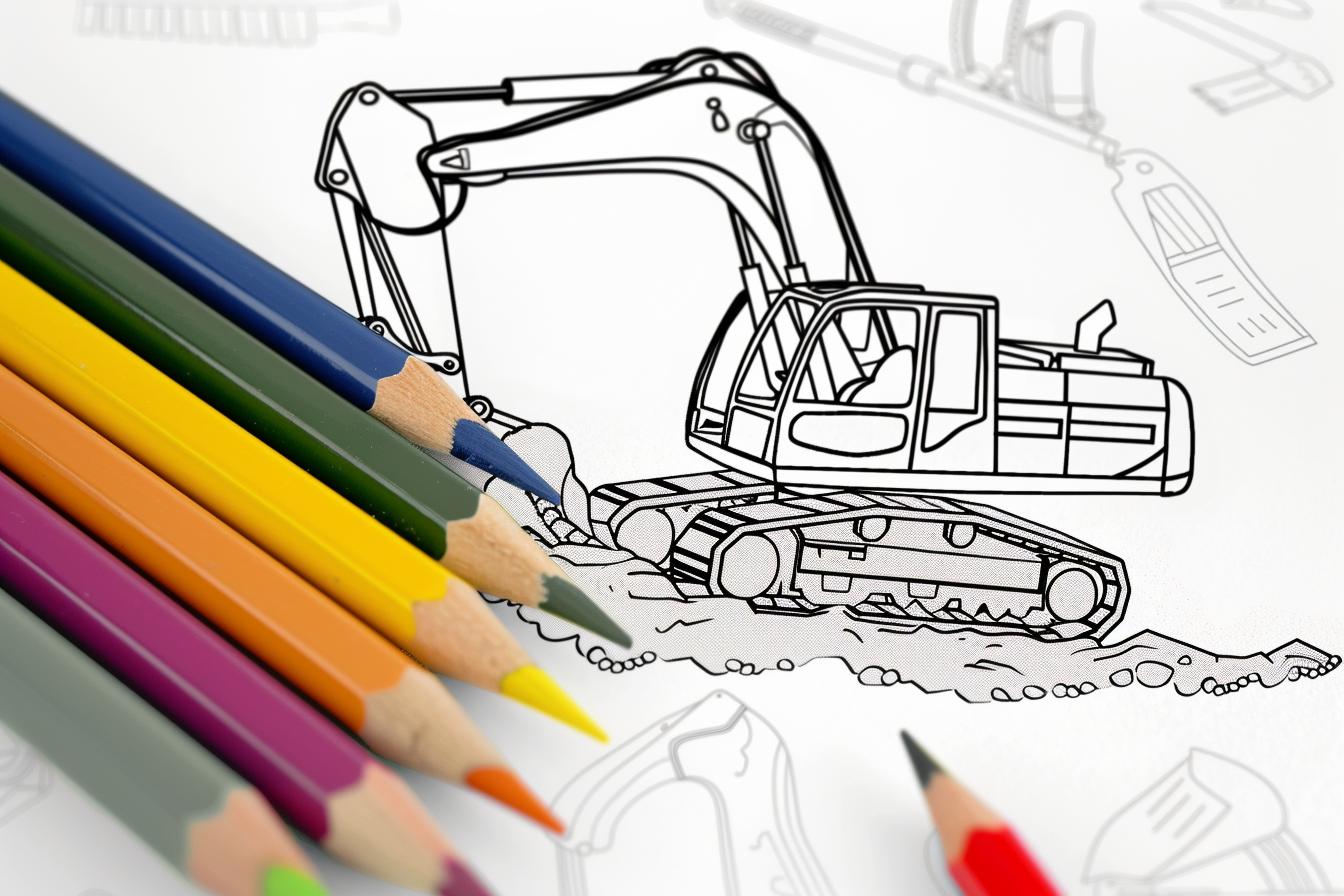 Excavator Coloring Pages Free Printable PDF Excavator Coloring Pages