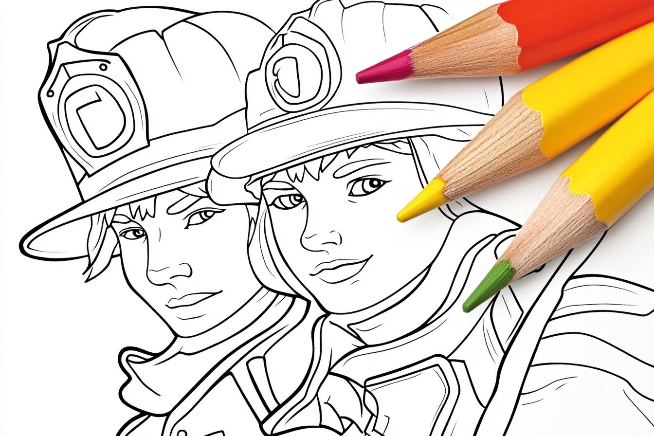 Free Printable PDF Fireman Coloring Pages