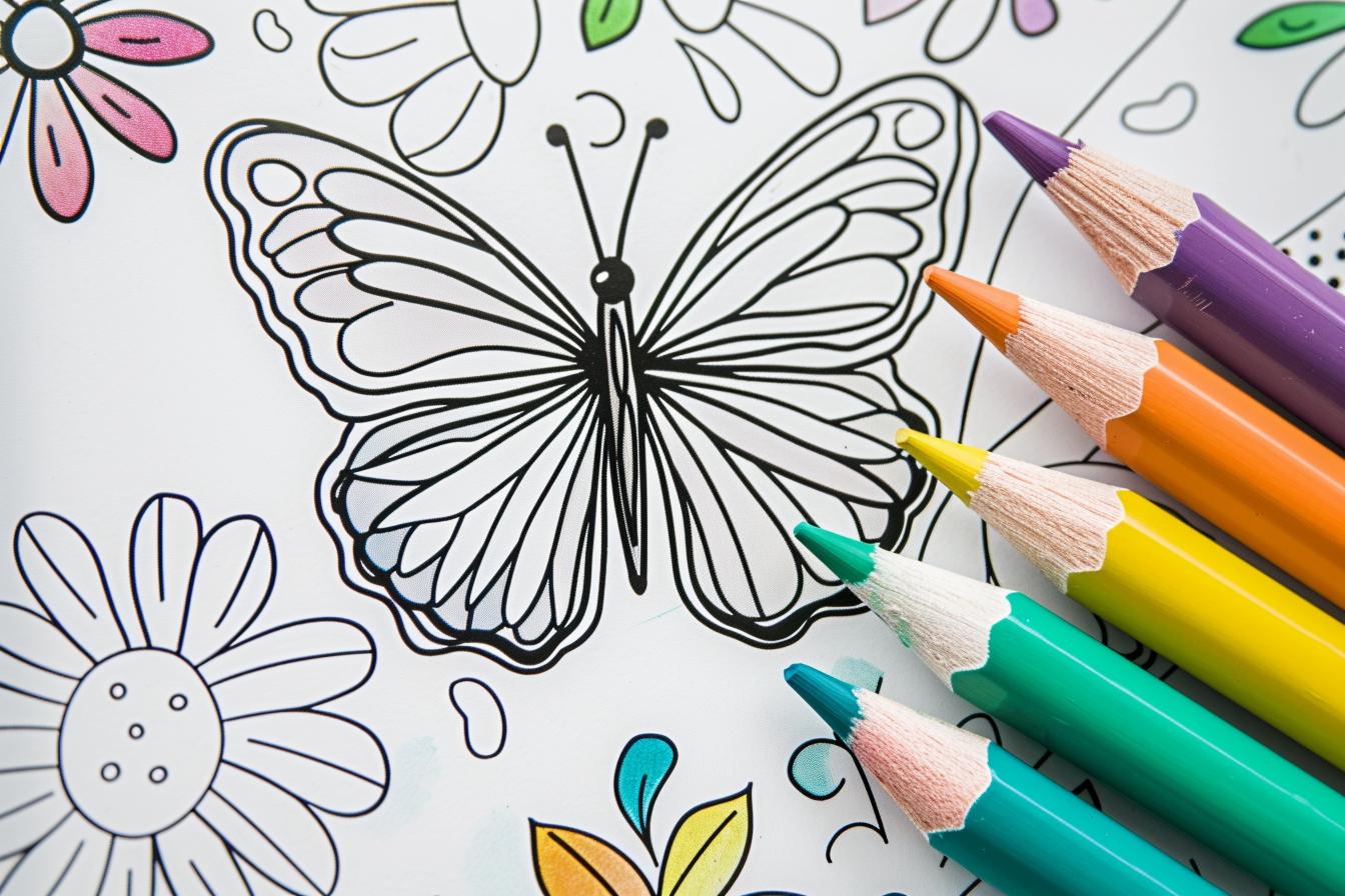 Flower Butterfly Coloring Pages Free Printable PDF Flower Butterfly Coloring Pages