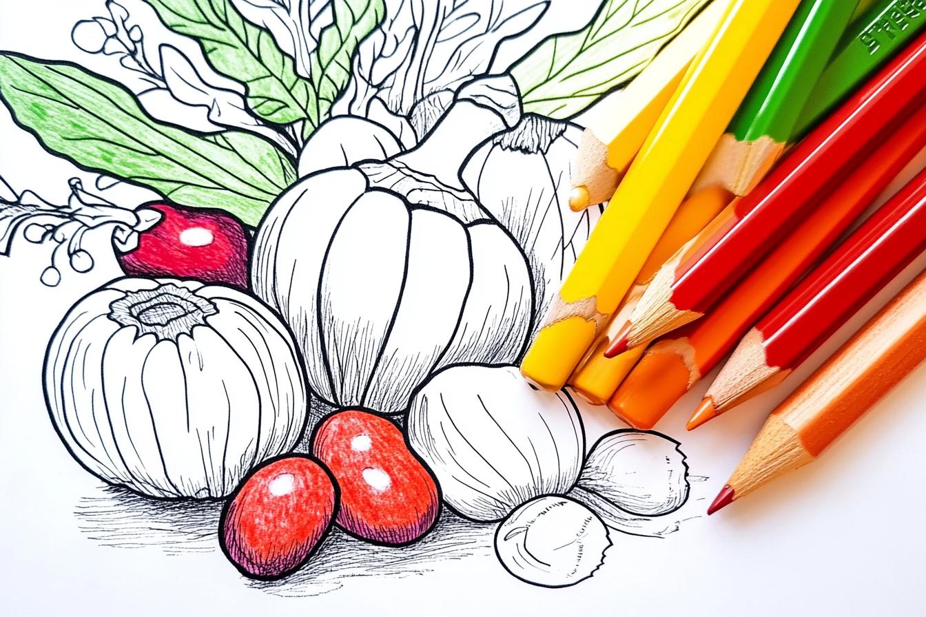 Free Printable PDF Food Coloring Pages