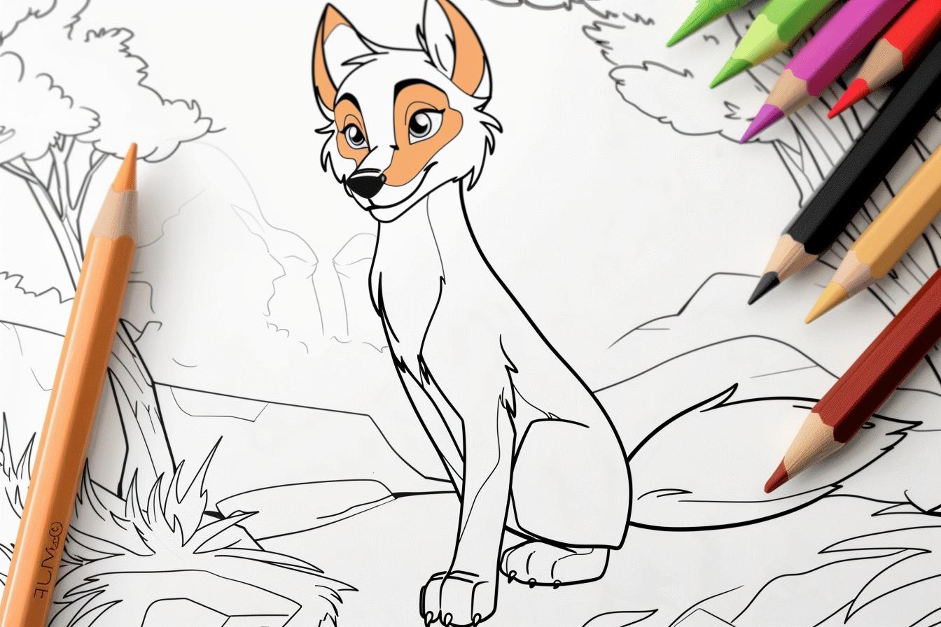 Fox And The Hound Coloring Pages Free Printable PDF Fox And The Hound Coloring Pages