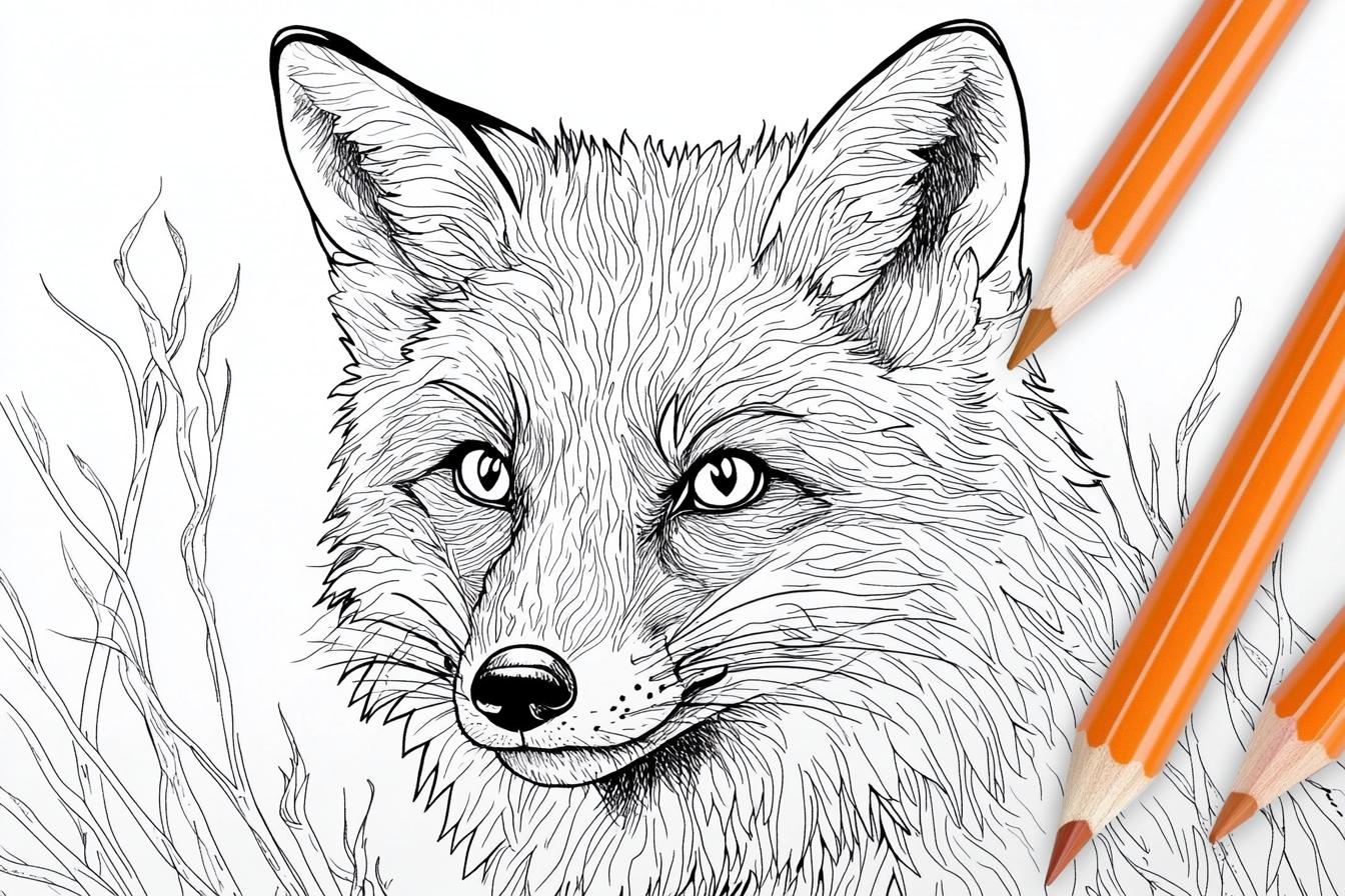 Fox Coloring Pages Free Printable PDF Fox Coloring Pages