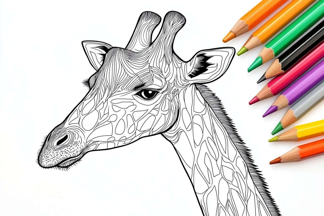 Giraffe Coloring Pages Free Printable PDF Giraffe Coloring Pages