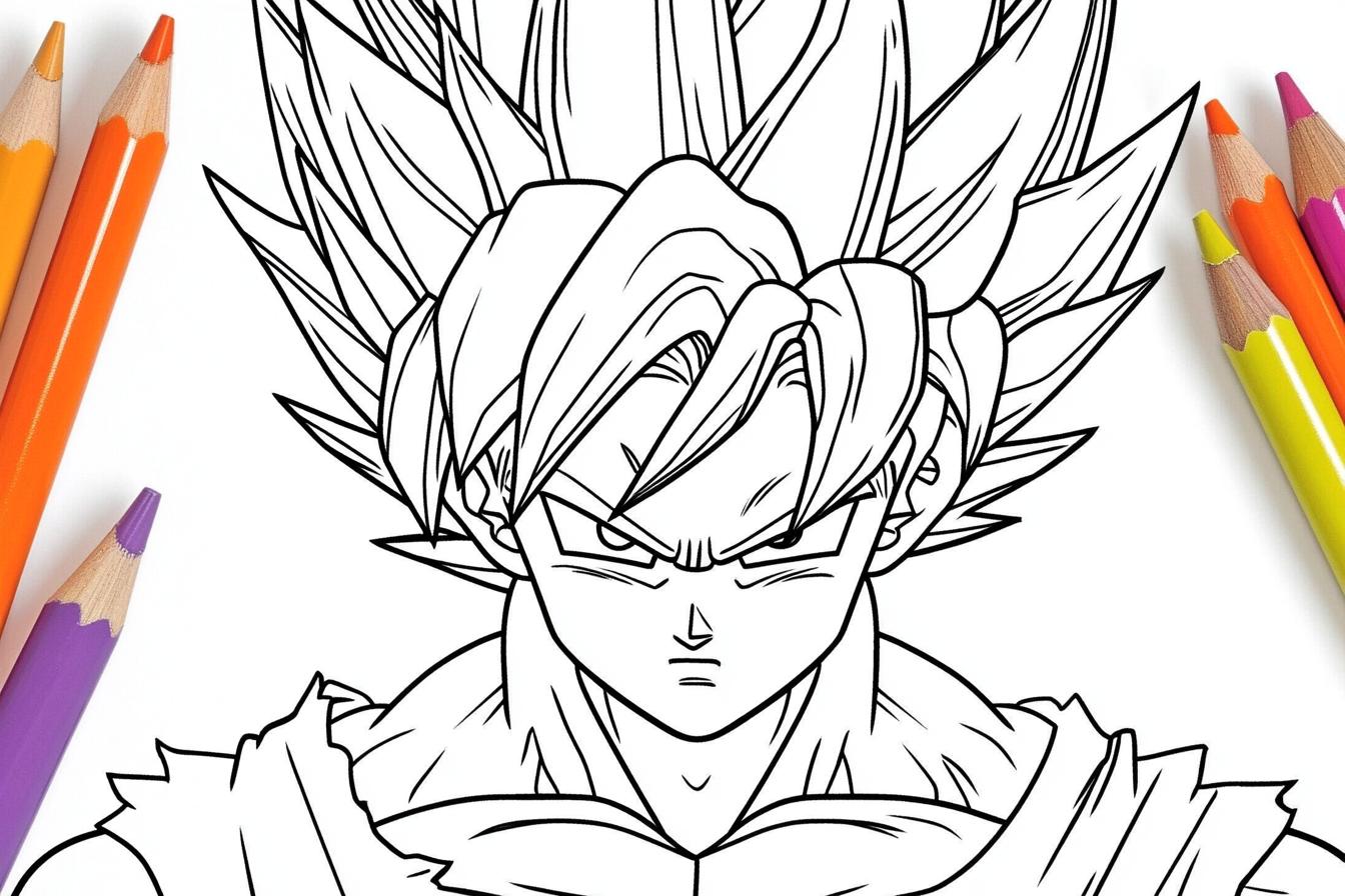 Free Printable PDF Goku Coloring Pages