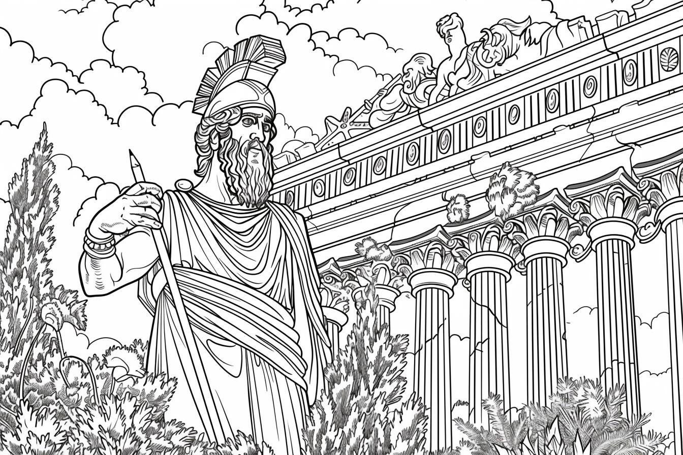 Greek Mythology Coloring Pages Free Printable PDF Greek Mythology Coloring Pages