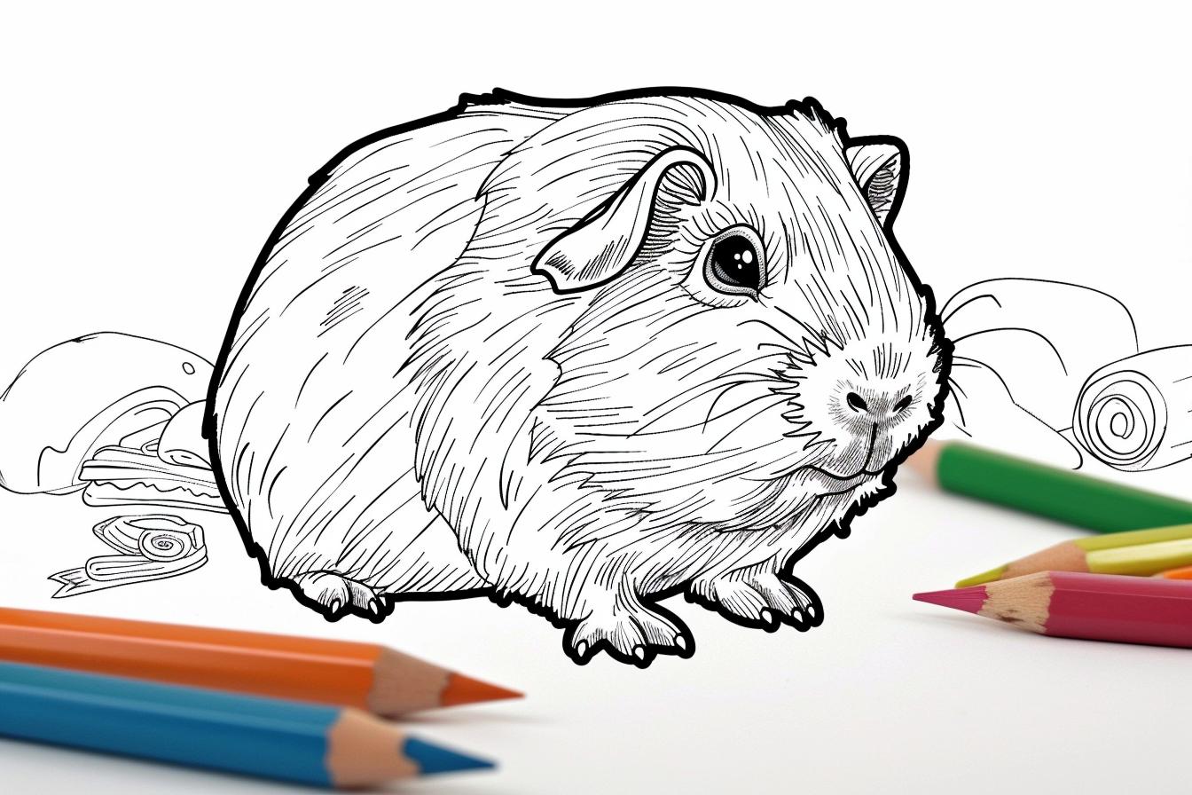 Guinea Pig Coloring Pages Free Printable PDF Guinea Pig Coloring Pages