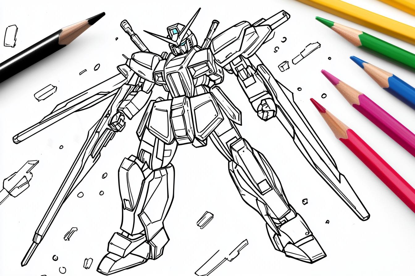 Gundam Coloring Pages Free Printable PDF Gundam Coloring Pages