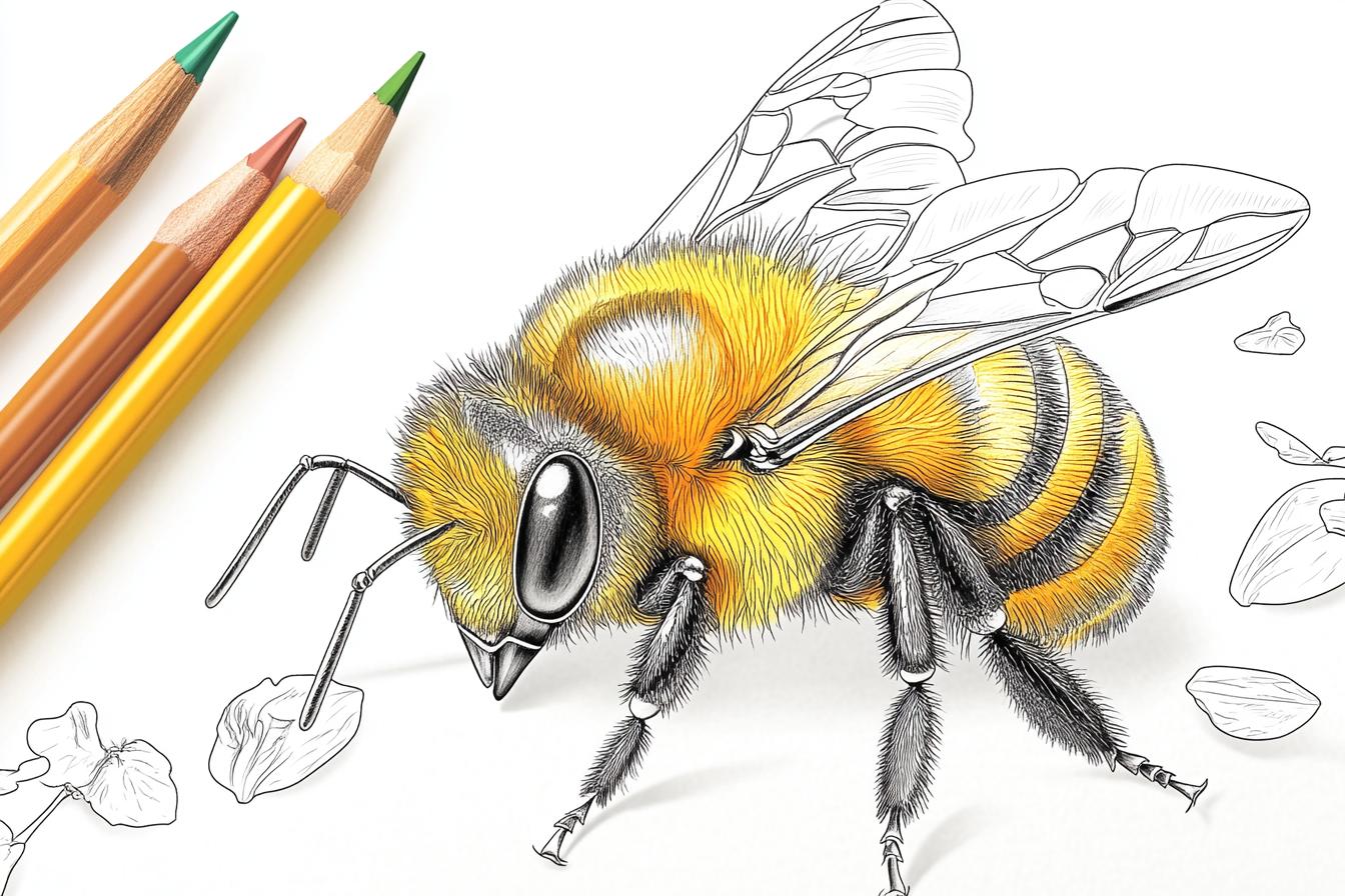 Honey Bee Coloring Pages Free Printable PDF Honey Bee Coloring Pages