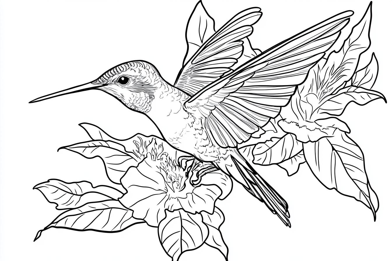 Hummingbird Coloring Pages Free Printable PDF Hummingbird Coloring Pages