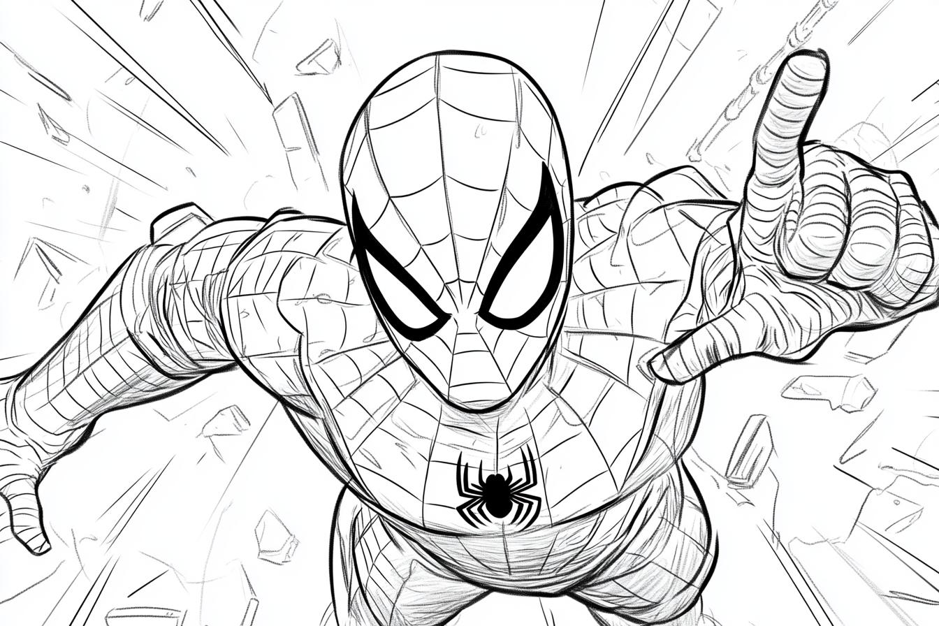 Iron Spider Coloring Pages Free Printable PDF Iron Spider Coloring Pages