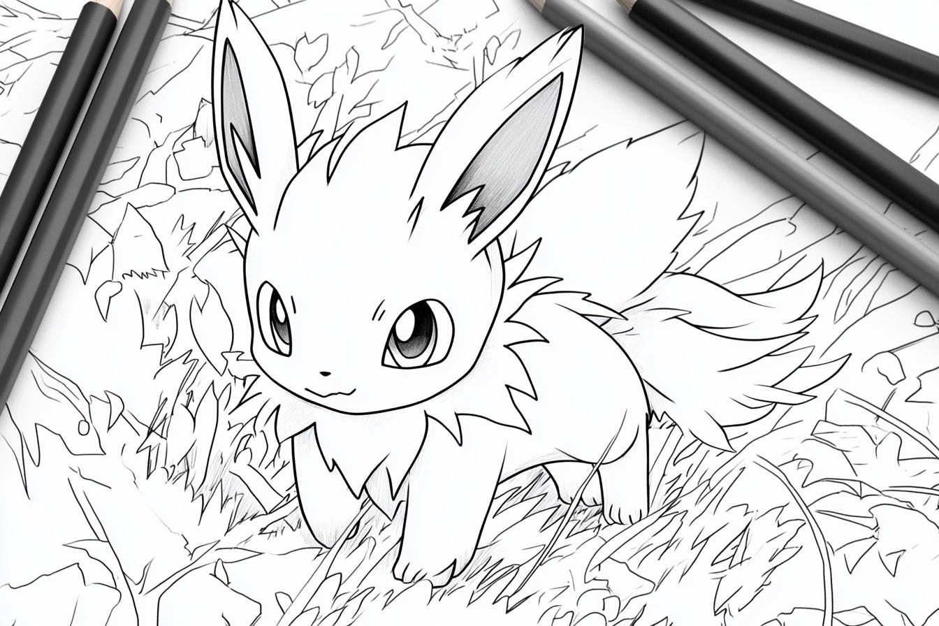 Jolteon Coloring Pages Free Printable PDF Jolteon Coloring Pages