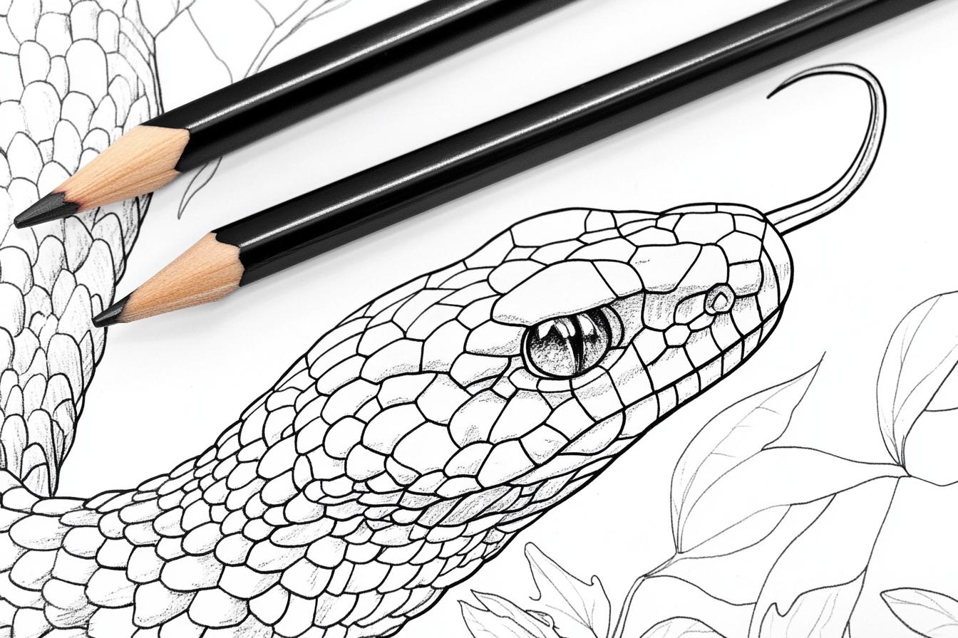 Free Printable PDF King Cobra Coloring Pages