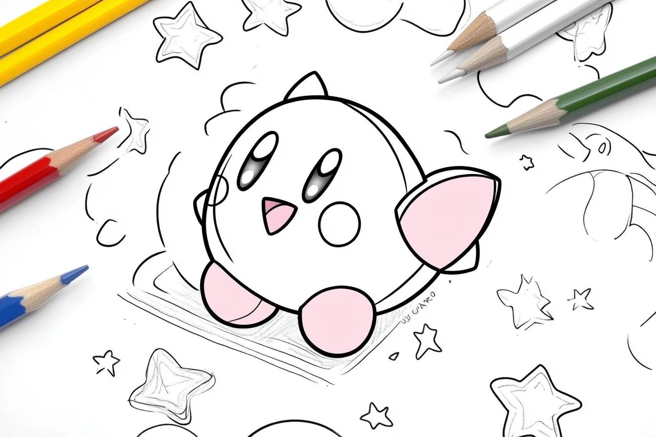 Free Printable PDF Kirby Coloring Pages