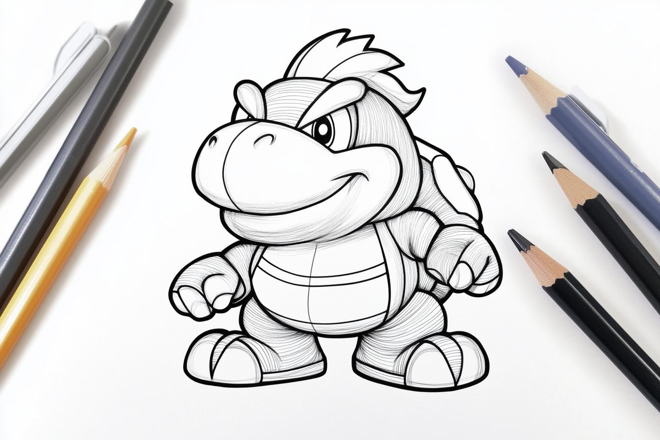 Koopa Troopa Coloring Pages Free Printable PDF Koopa Troopa Coloring Pages