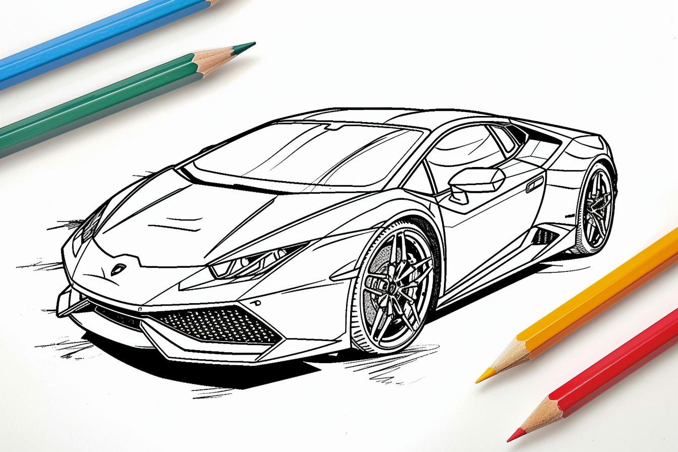 Free Printable PDF Lamborghini Coloring Pages