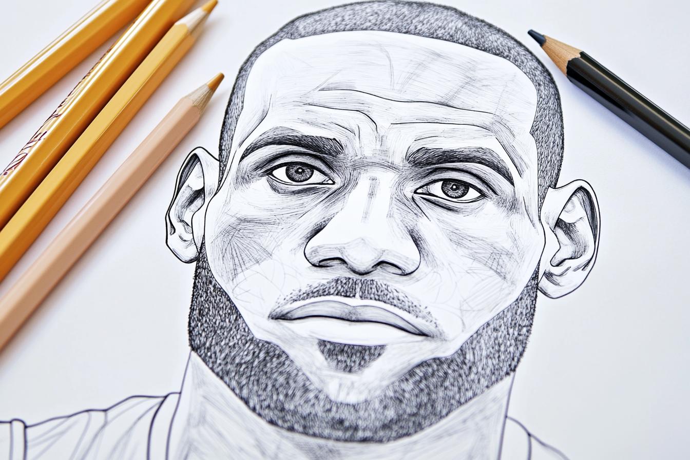 Lebron James Coloring Pages Free Printable PDF Lebron James Coloring Pages
