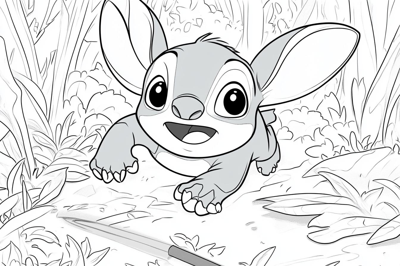 Free Printable PDF Lilo Stitch Coloring Pages