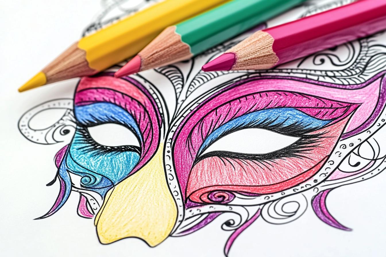 Mask Coloring Pages Free Printable PDF Mask Coloring Pages