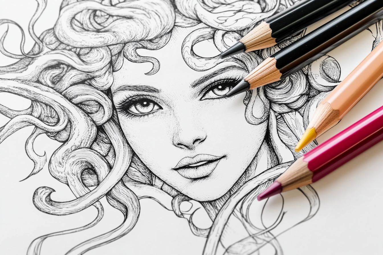 Medusa Coloring Pages Free Printable PDF Medusa Coloring Pages